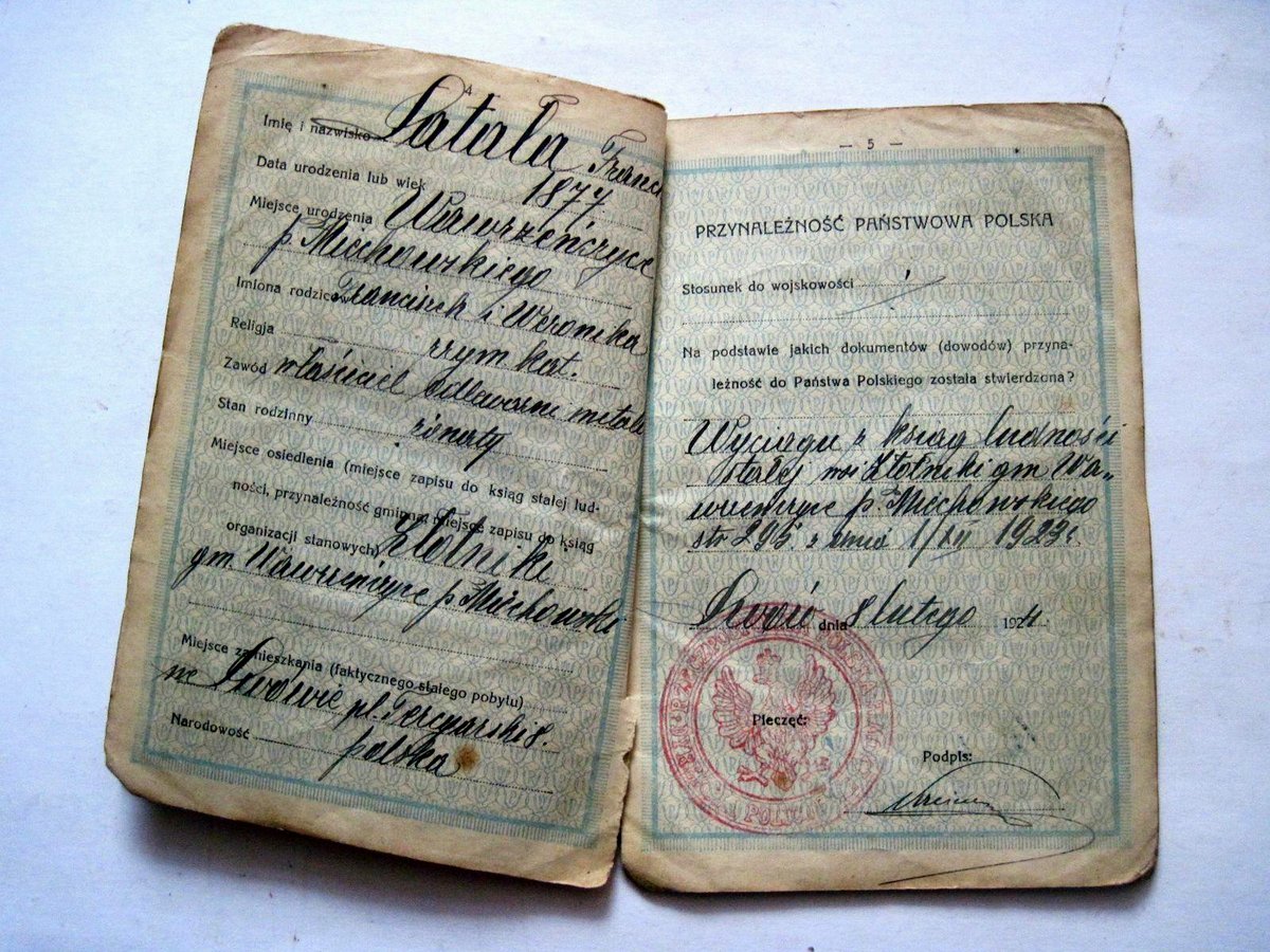 Dowód osobisty, Lwów 1924